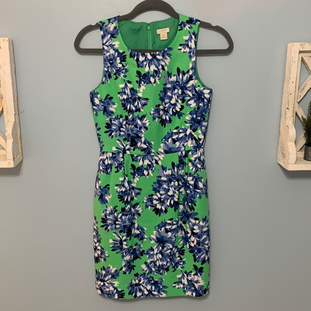 J. Crew Floral Print Jacquard Sheath Dress